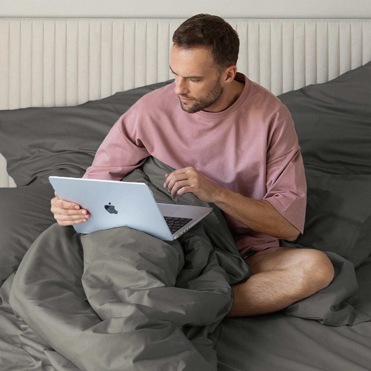 Постельное белье Моноспейс антрацит