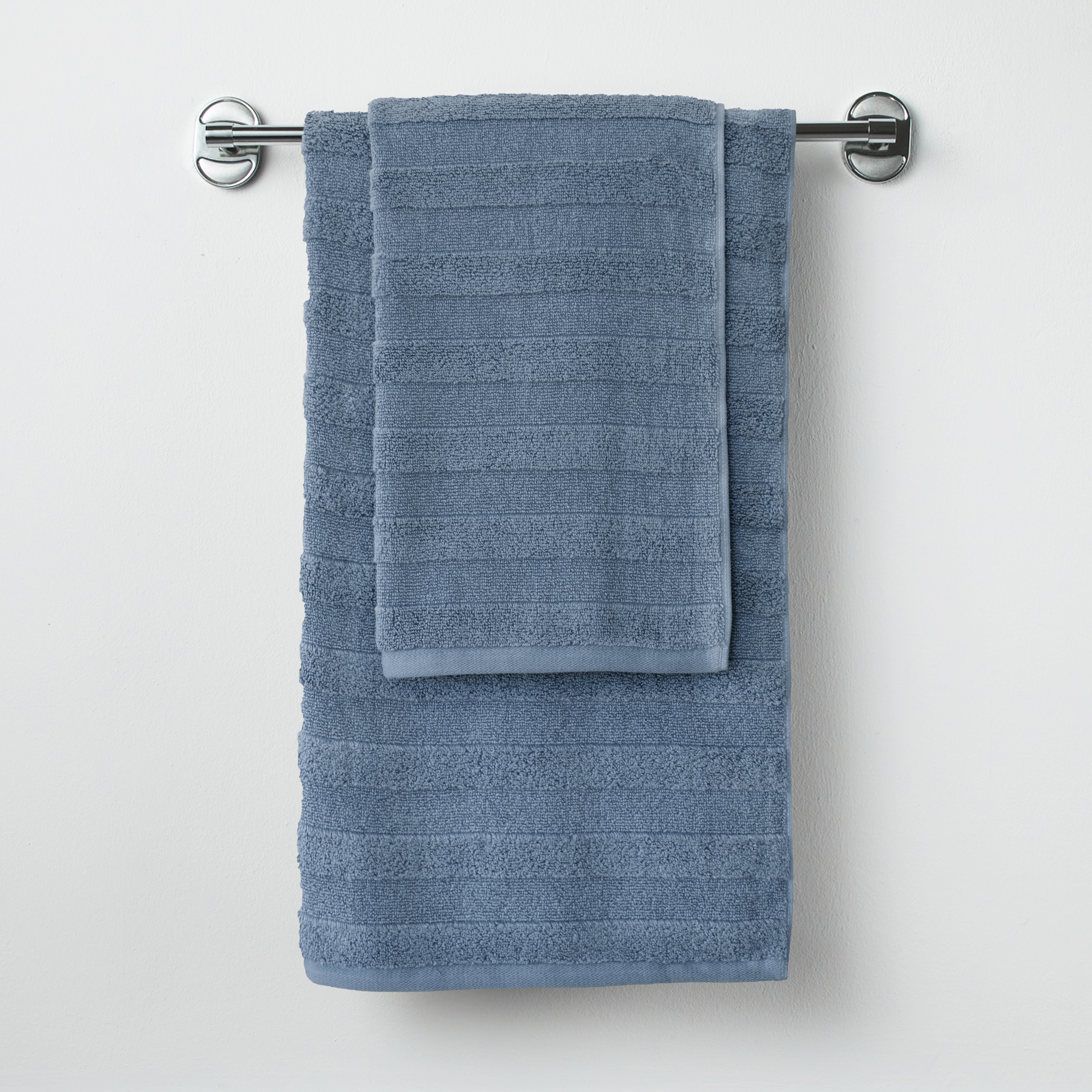 Полотенце Авеню сине-серое