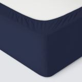 Простыня на резинке Трикотажная темно-синяя