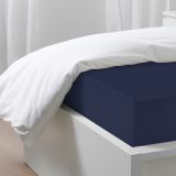 Простыня на резинке Трикотажная темно-синяя