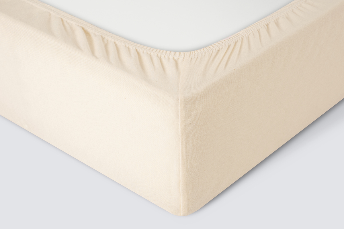 Простыня на резинке Трикотажная чайная роза