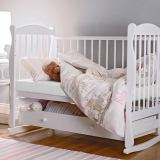 Детская простыня на резинке Трикотажная белая