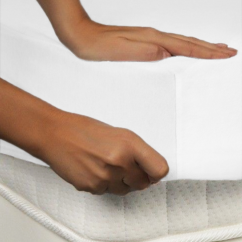 Детская простыня на резинке Трикотажная белая