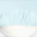 Детская простыня на резинке Трикотажная голубая