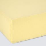 Простыня на резинке Трикотажная нежно-желтая