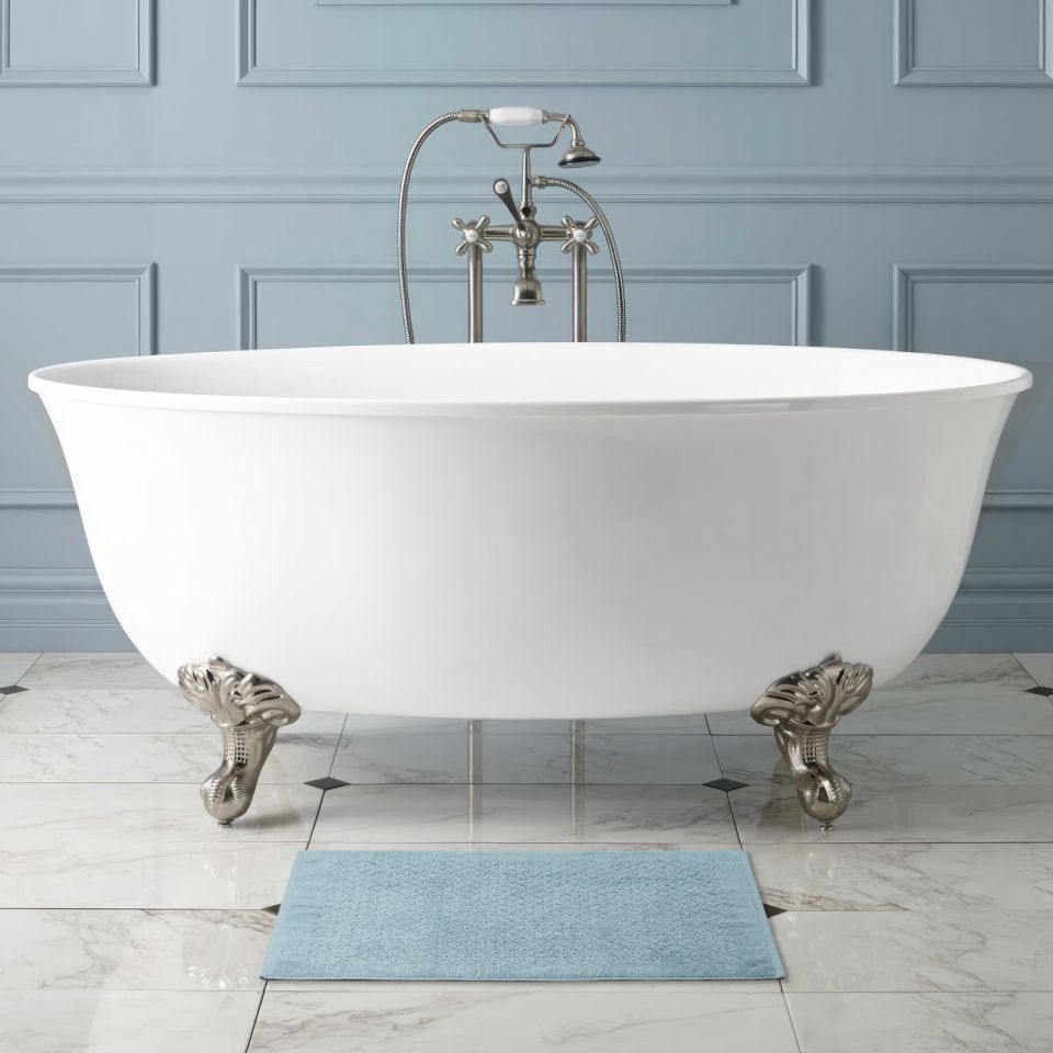 Коврик для ванной Эколайн голубой