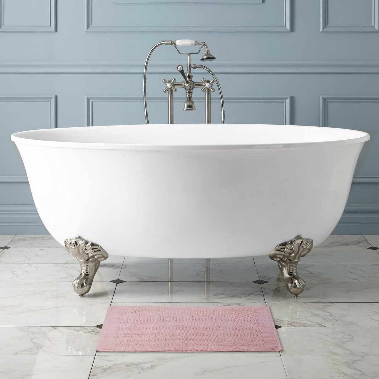 Коврик для ванной Эколайн пудровый