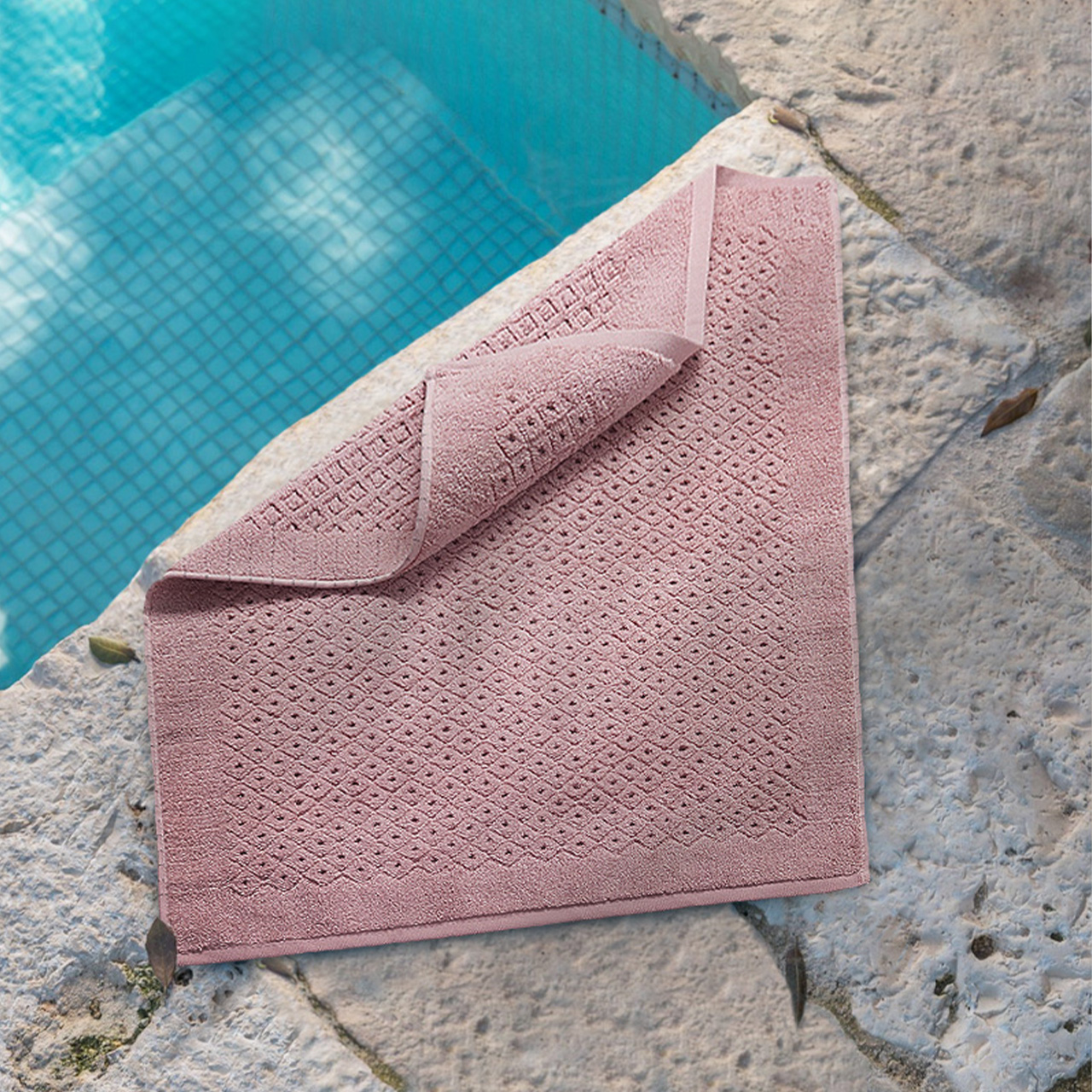 Коврик для ванной Эколайн пудровый