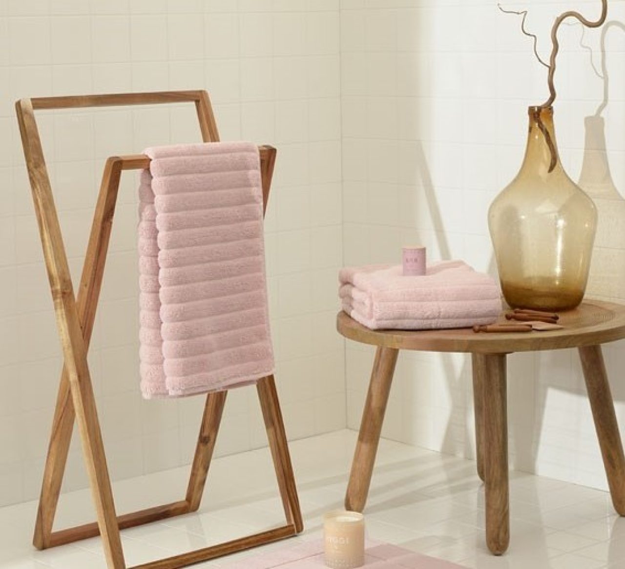 Набор полотенец Лайфстайл светло-розовый