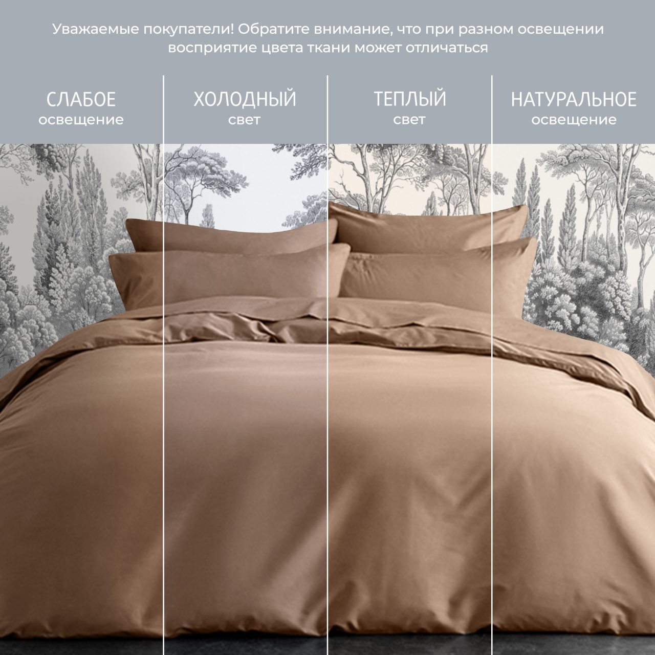 Постельное белье Моноспейс бежевый