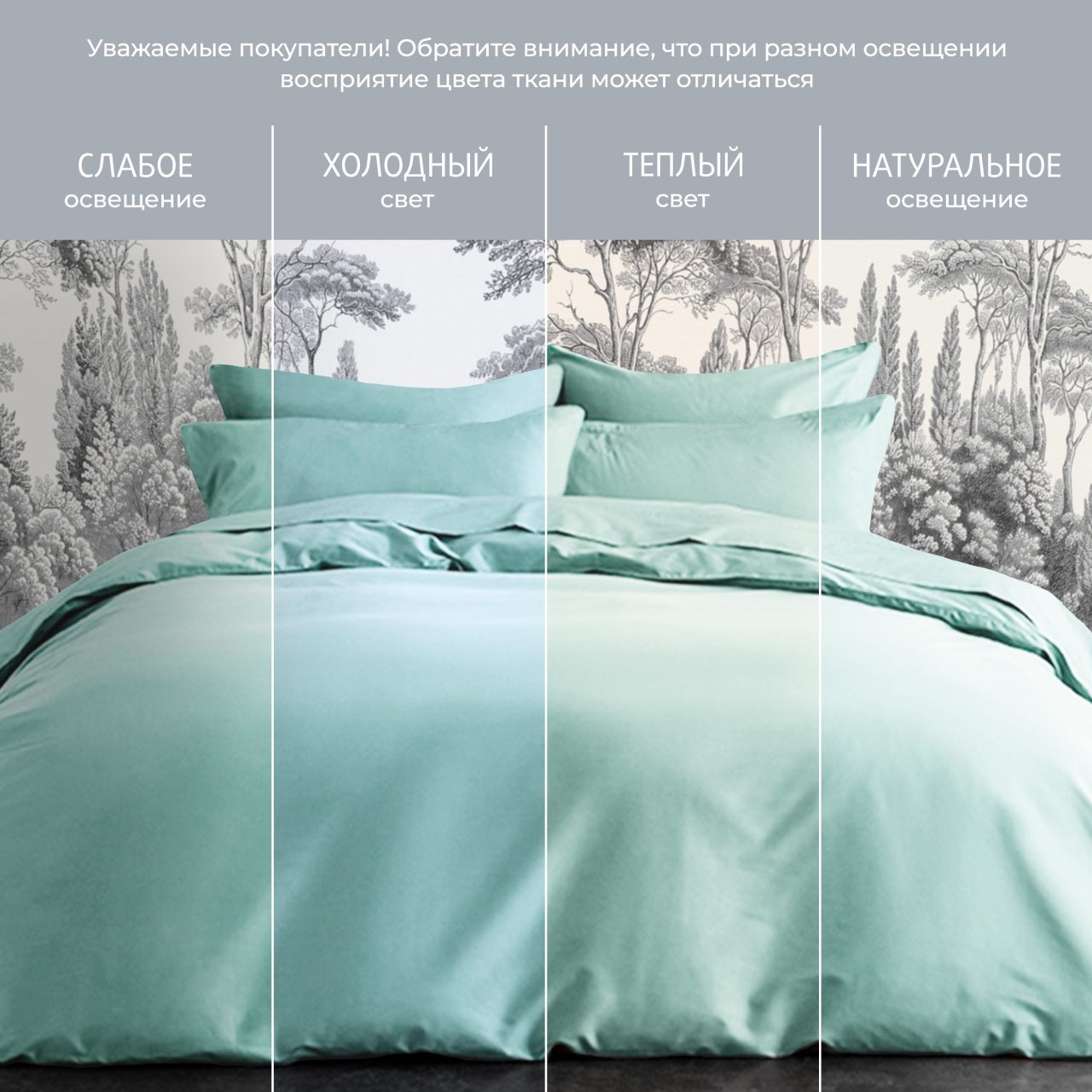 Постельное белье Моноспейс нежно-голубой