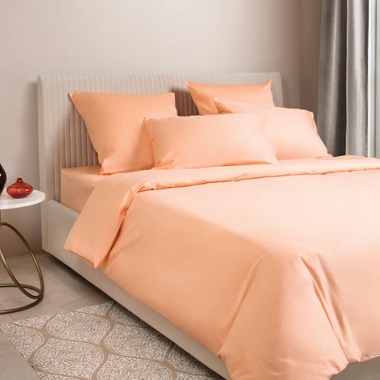 Постельное белье Моноспейс персиковый