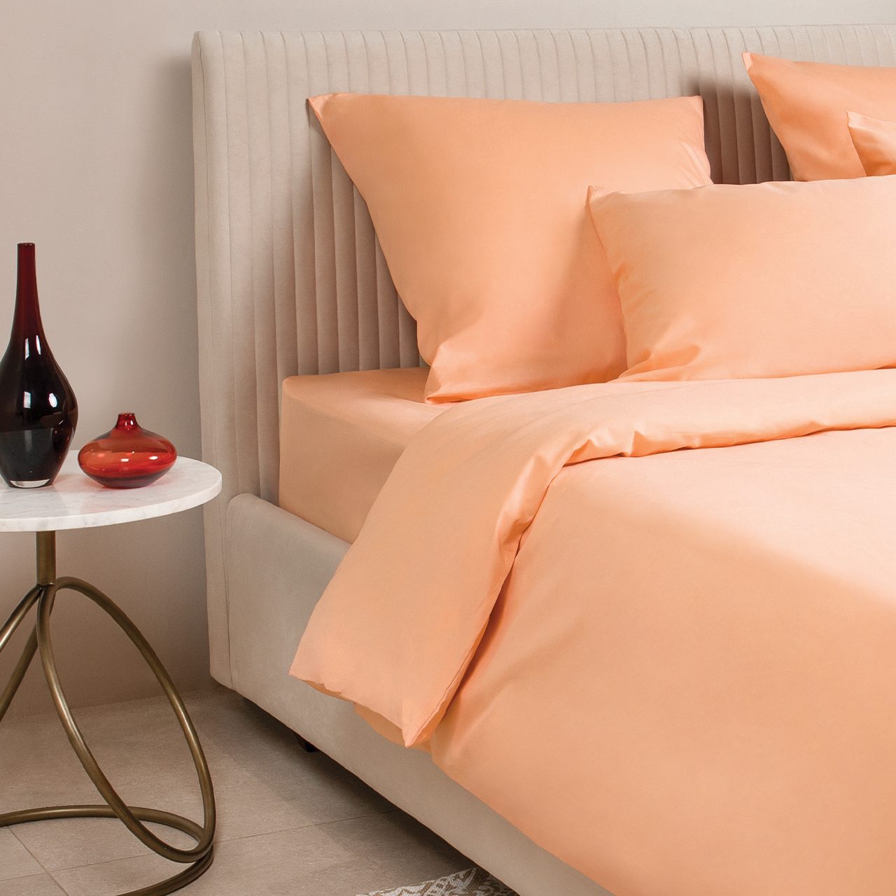 Постельное белье Моноспейс персиковый