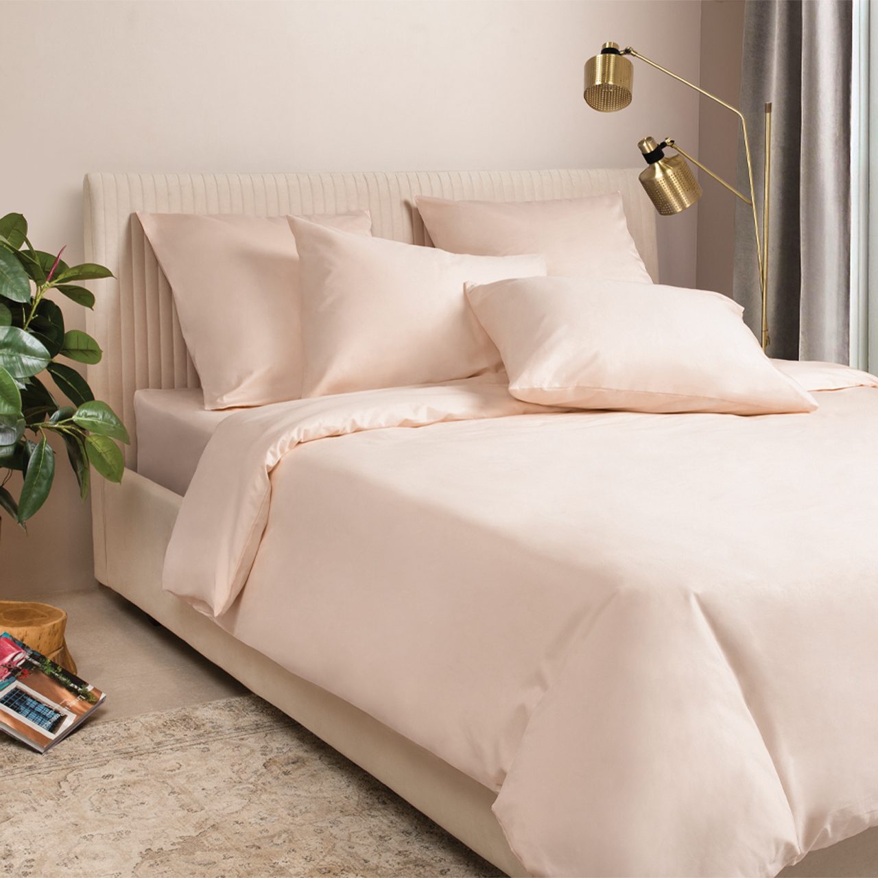 Постельное белье Моноспейс пудровый