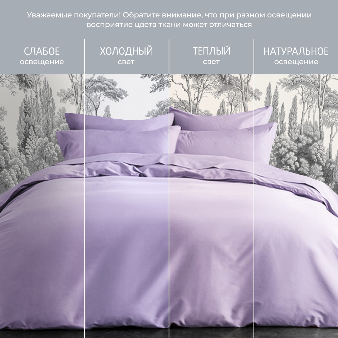 Постельное белье Моноспейс сиреневый