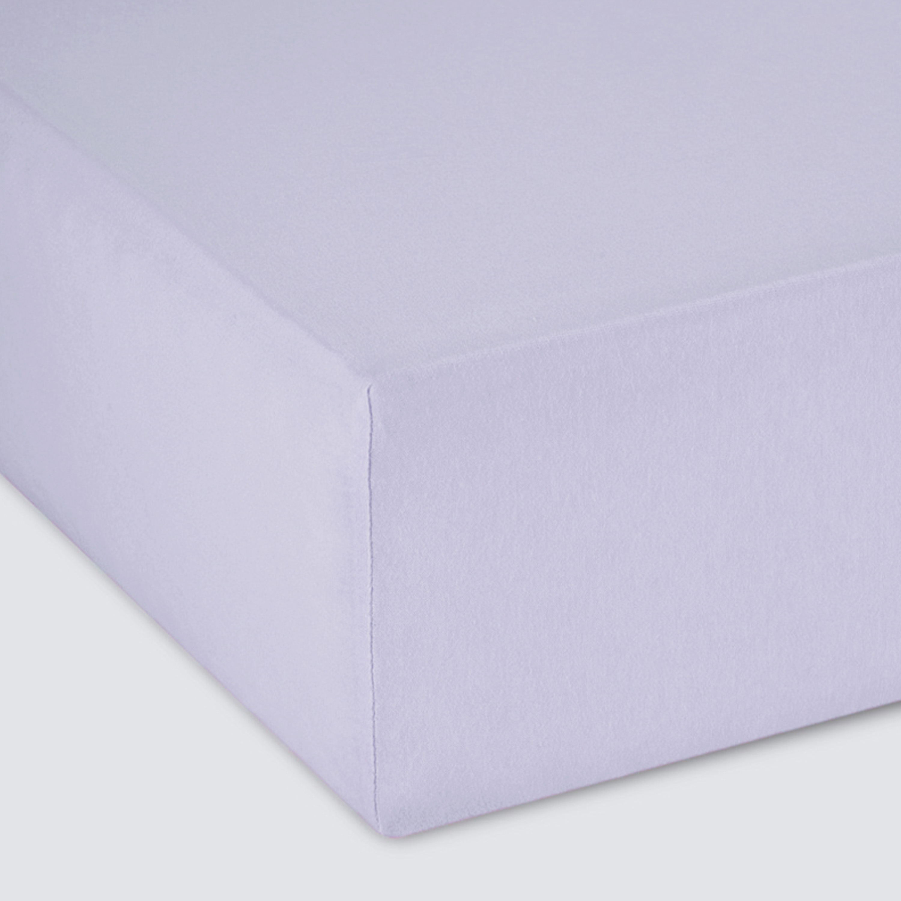 Простыня на резинке Трикотажная сиреневая