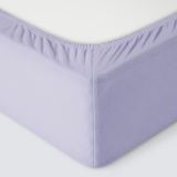 Простыня на резинке Трикотажная сиреневая