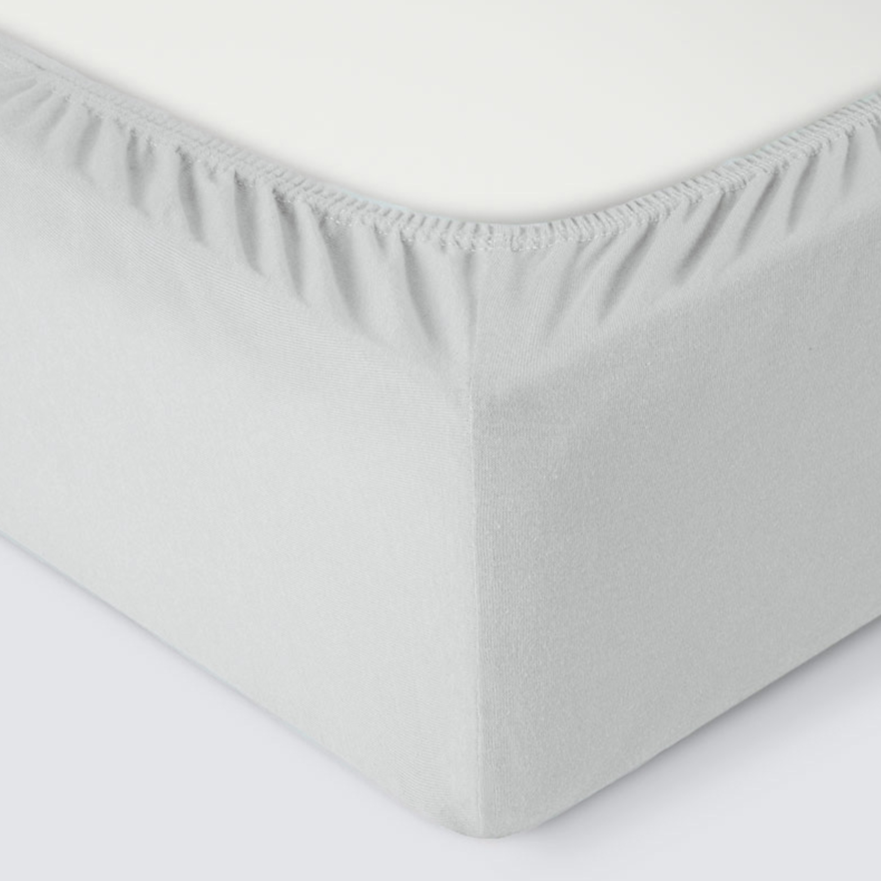 Простыня на резинке Трикотажная серая