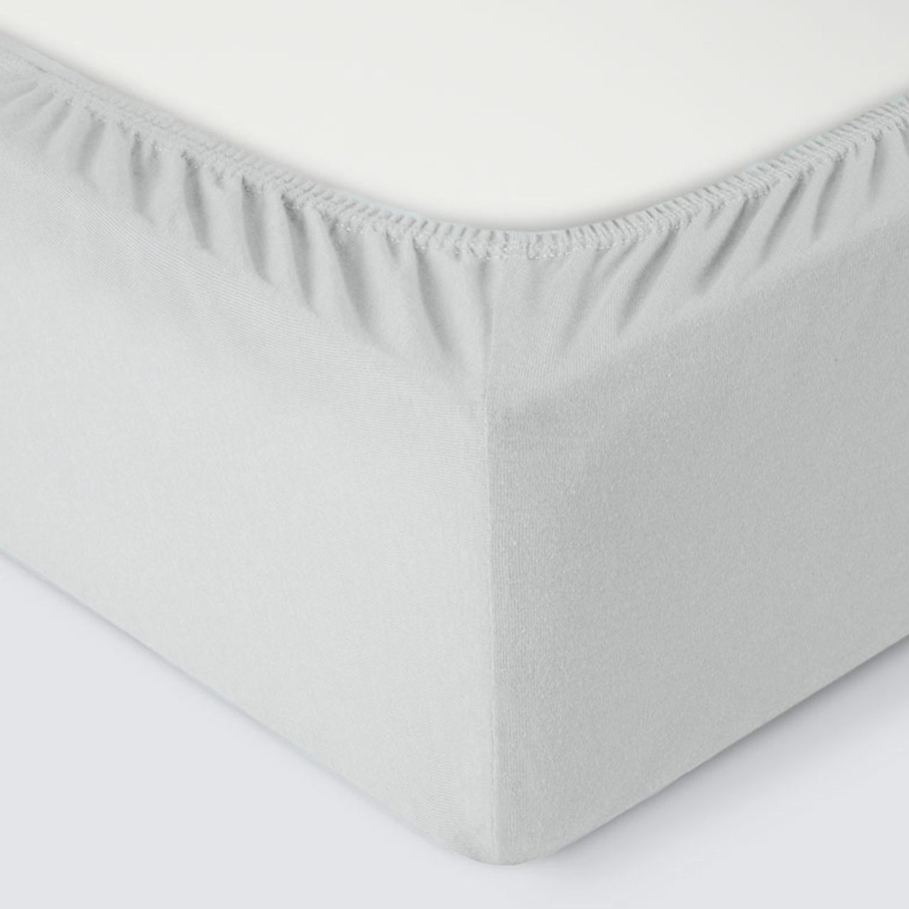 Простыня на резинке Трикотажная серая