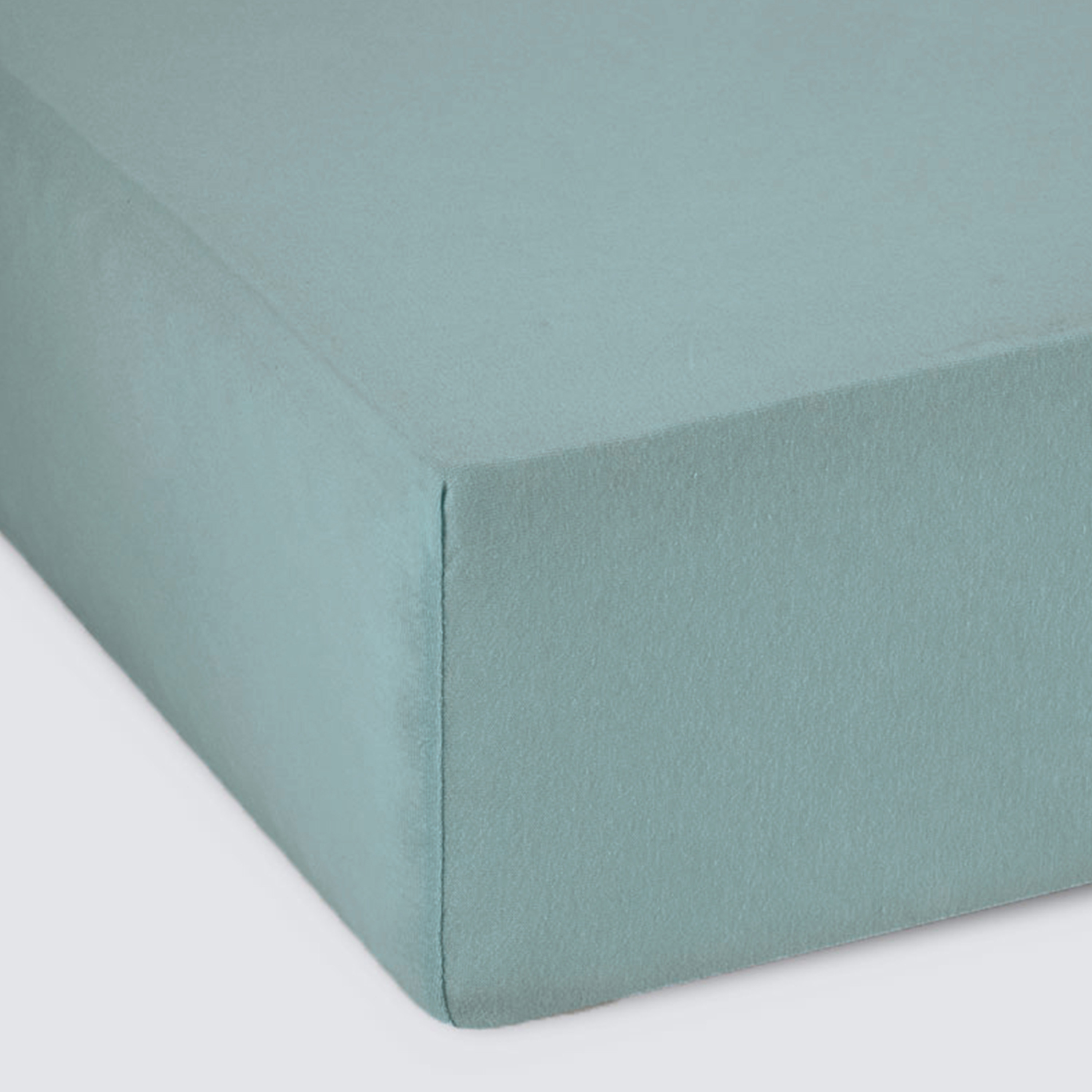 Простыня на резинке Трикотажная голубая ель