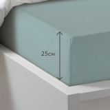 Простыня на резинке Трикотажная голубая ель