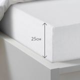 Простыня на резинке Трикотажная белая