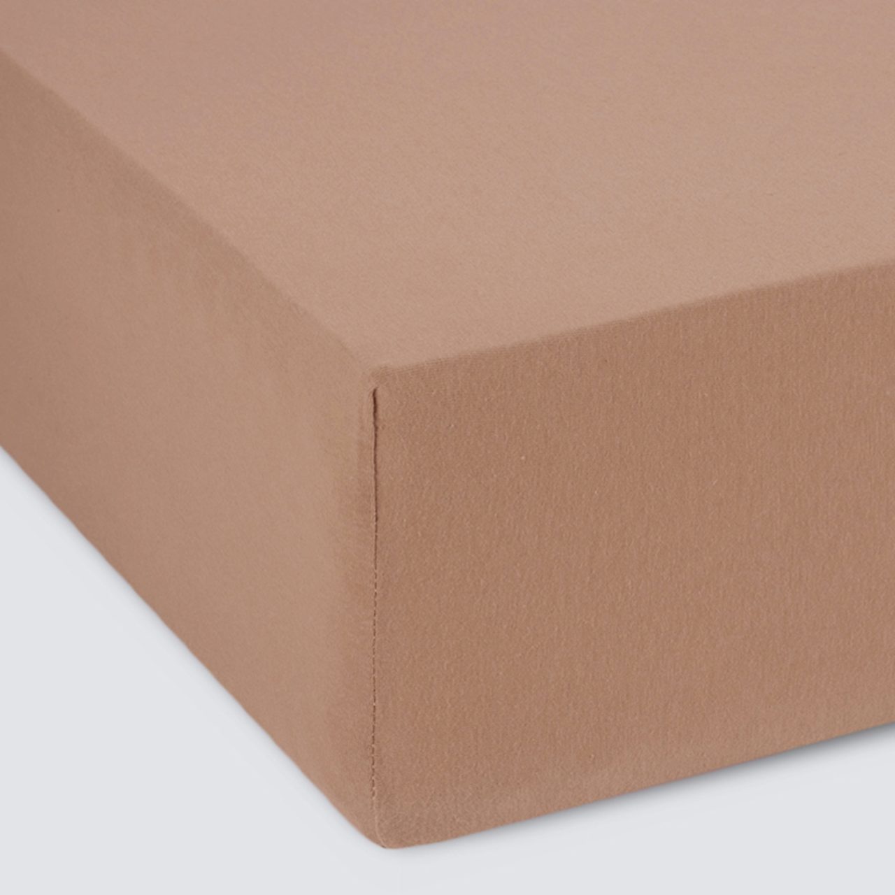 Простыня на резинке Трикотажная капучино