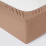 Простыня на резинке Трикотажная капучино