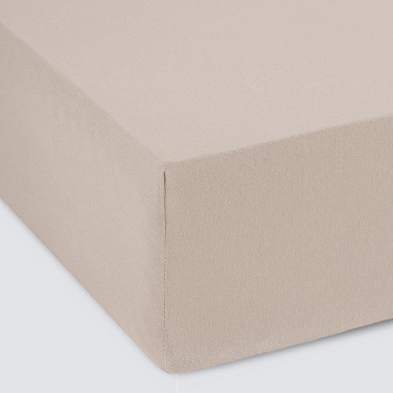 Простыня на резинке Трикотажная светло-коричневая