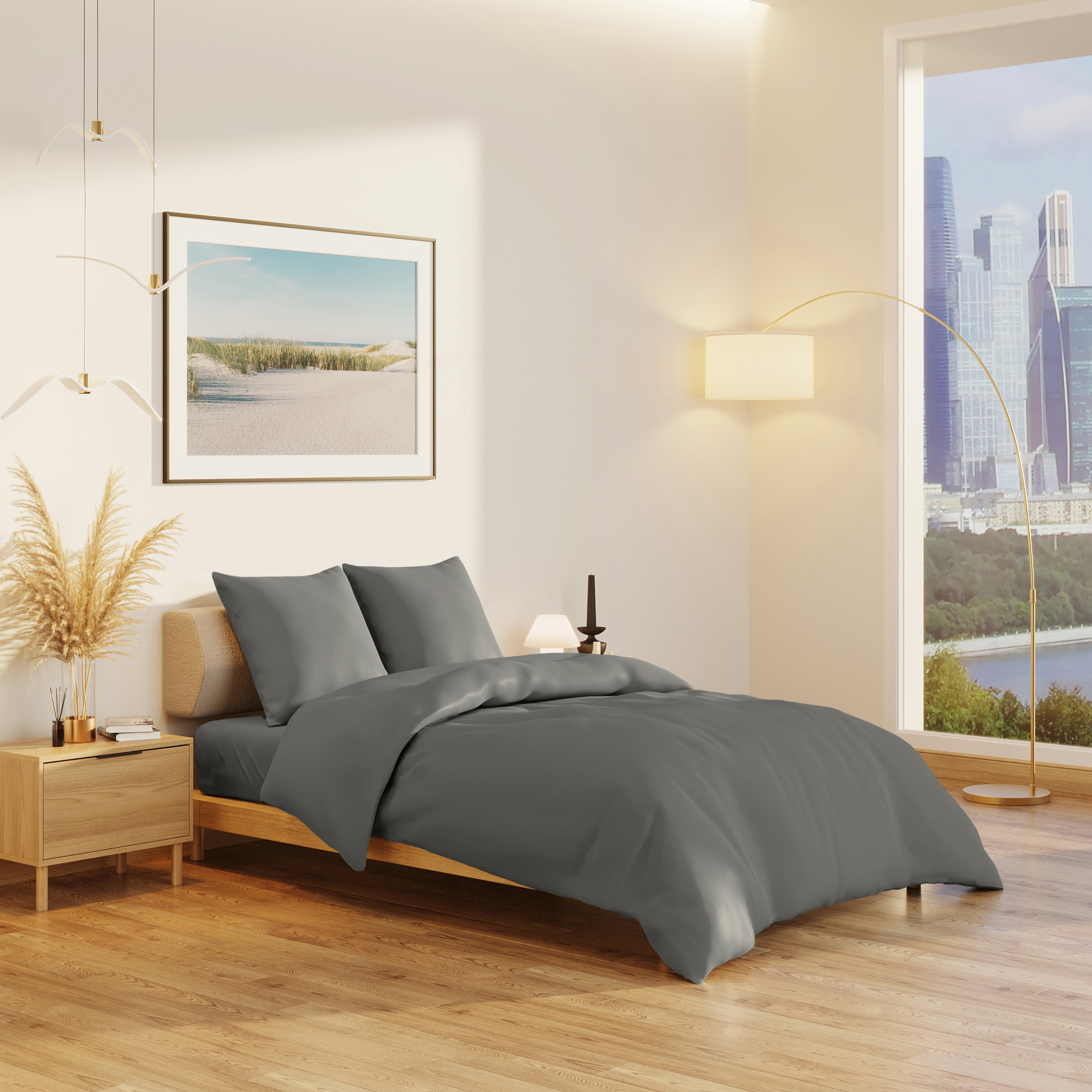 Постельное белье Love colors антрацит