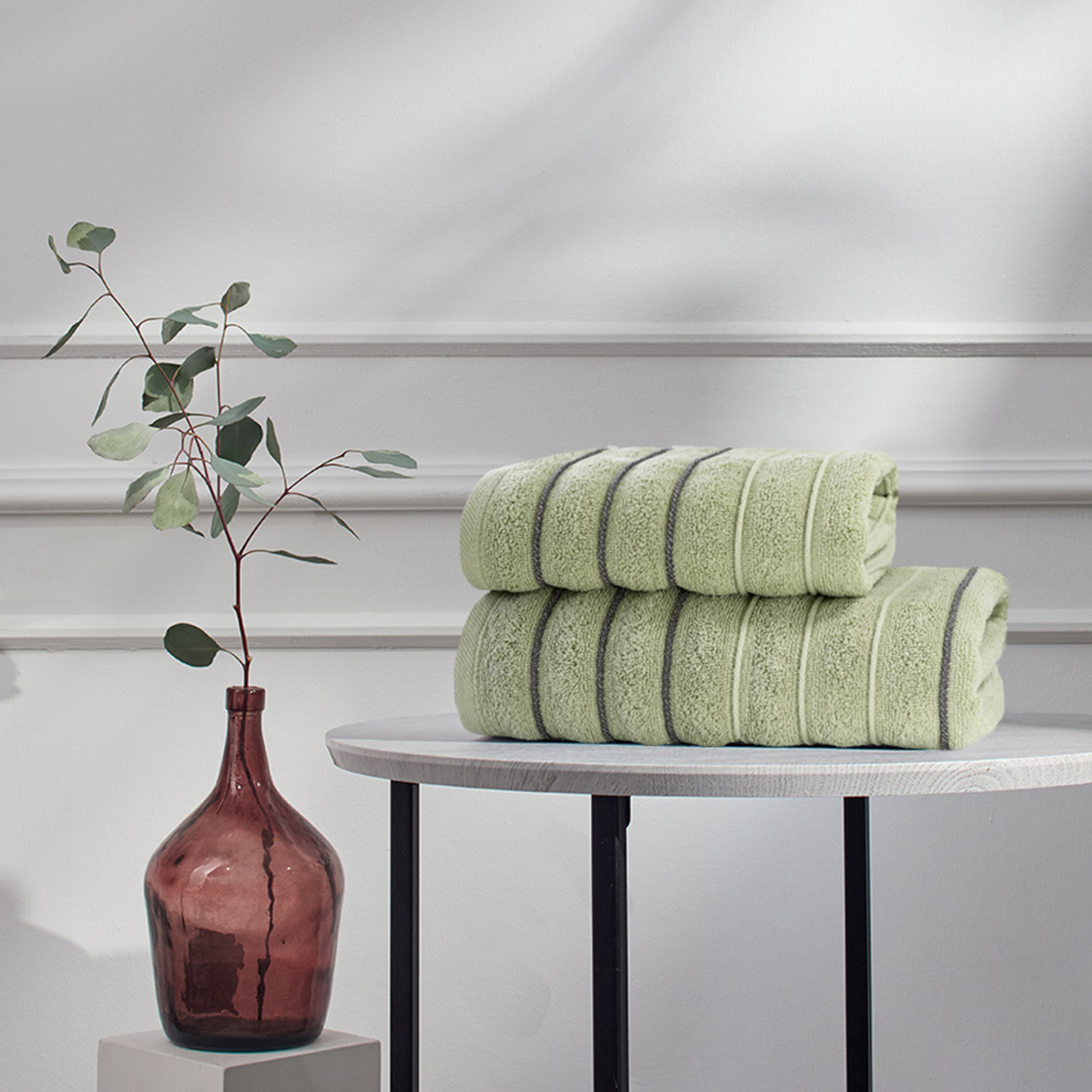 Полотенце Люкс оливковый