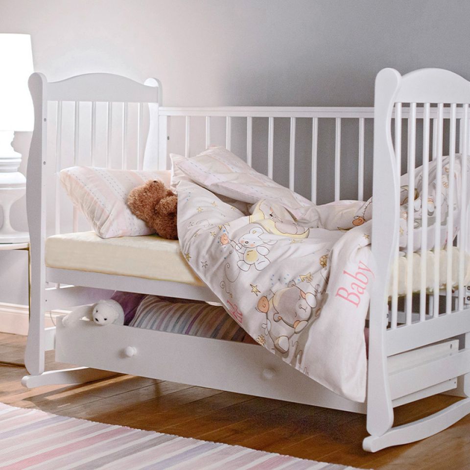 Детская простыня на резинке Трикотажная манго