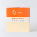 Детская простыня на резинке Трикотажная манго