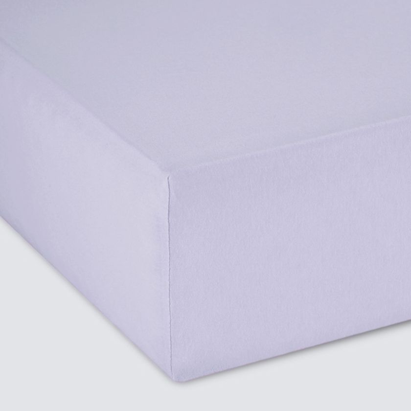 Простыня на резинке Трикотажная сиреневая