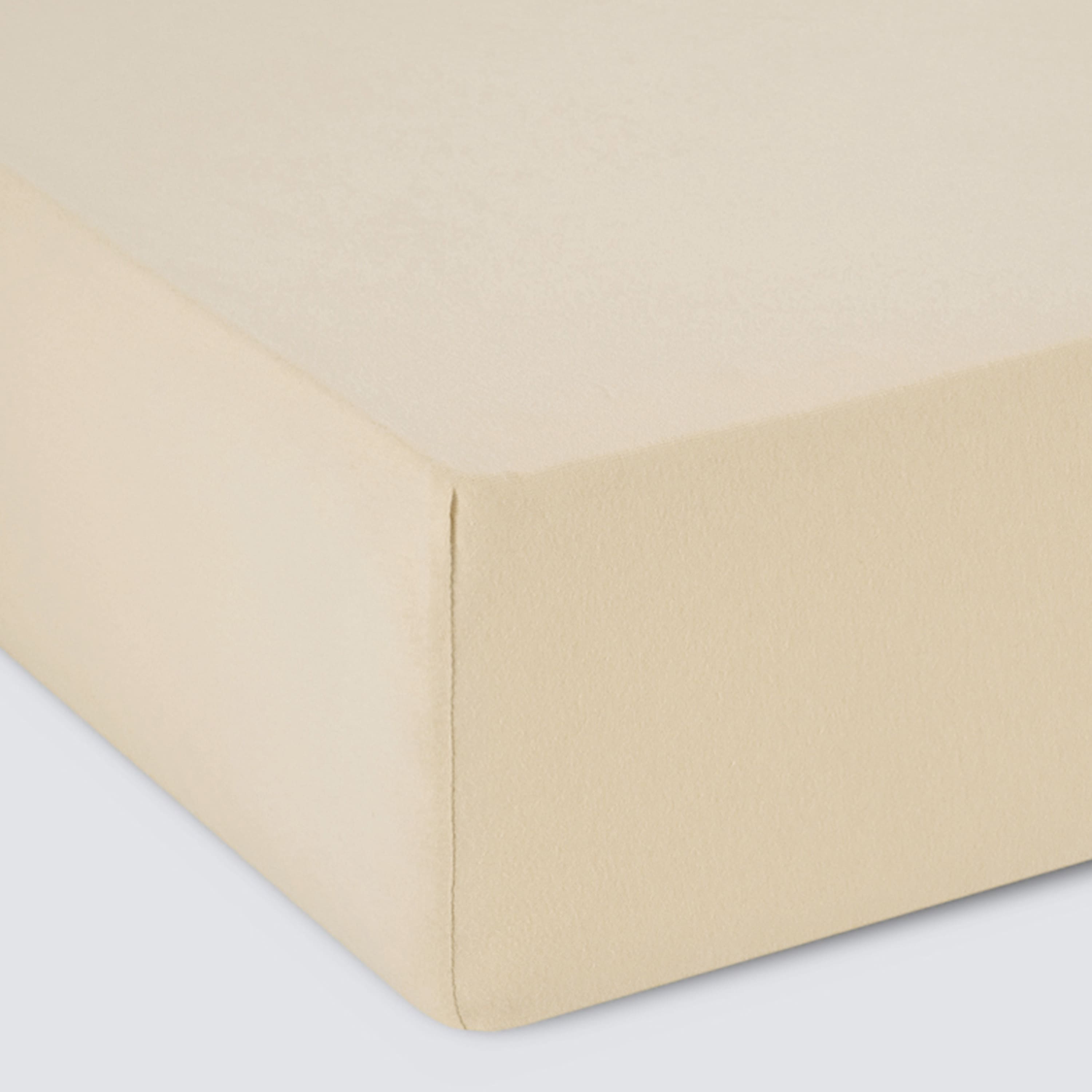 Простыня на резинке Трикотажная бежевая