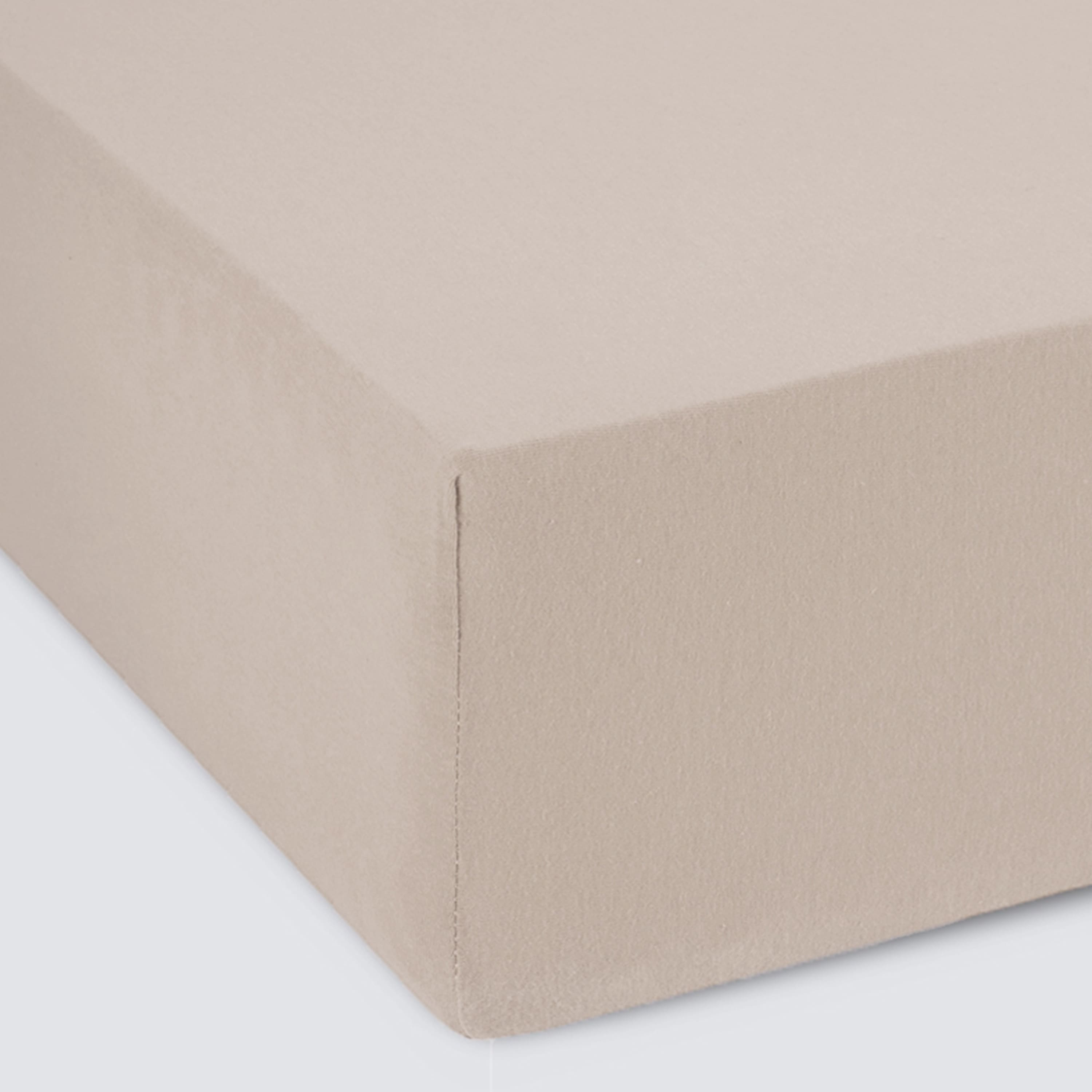 Простыня на резинке Трикотажная светло-коричневая