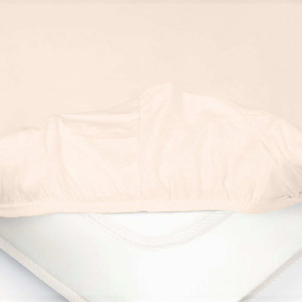 Детская простыня на резинке Трикотажная чайная роза