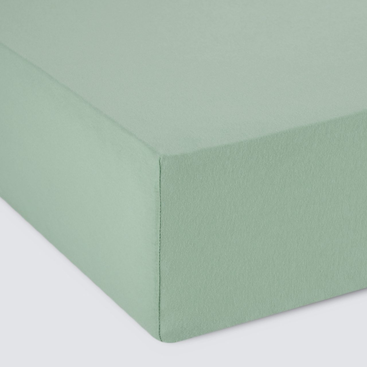 Простыня на резинке Трикотажная оливковая