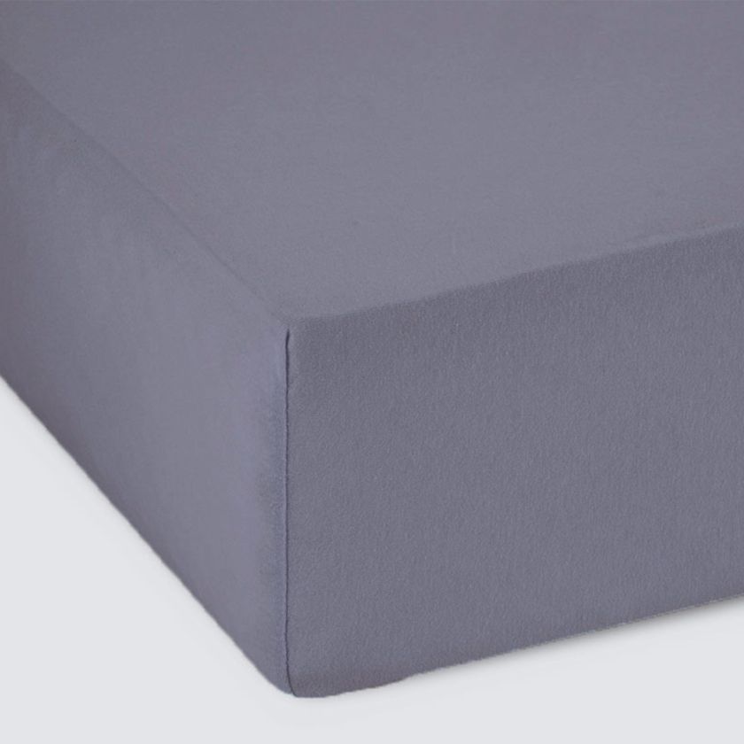 Простыня на резинке Трикотажная графит