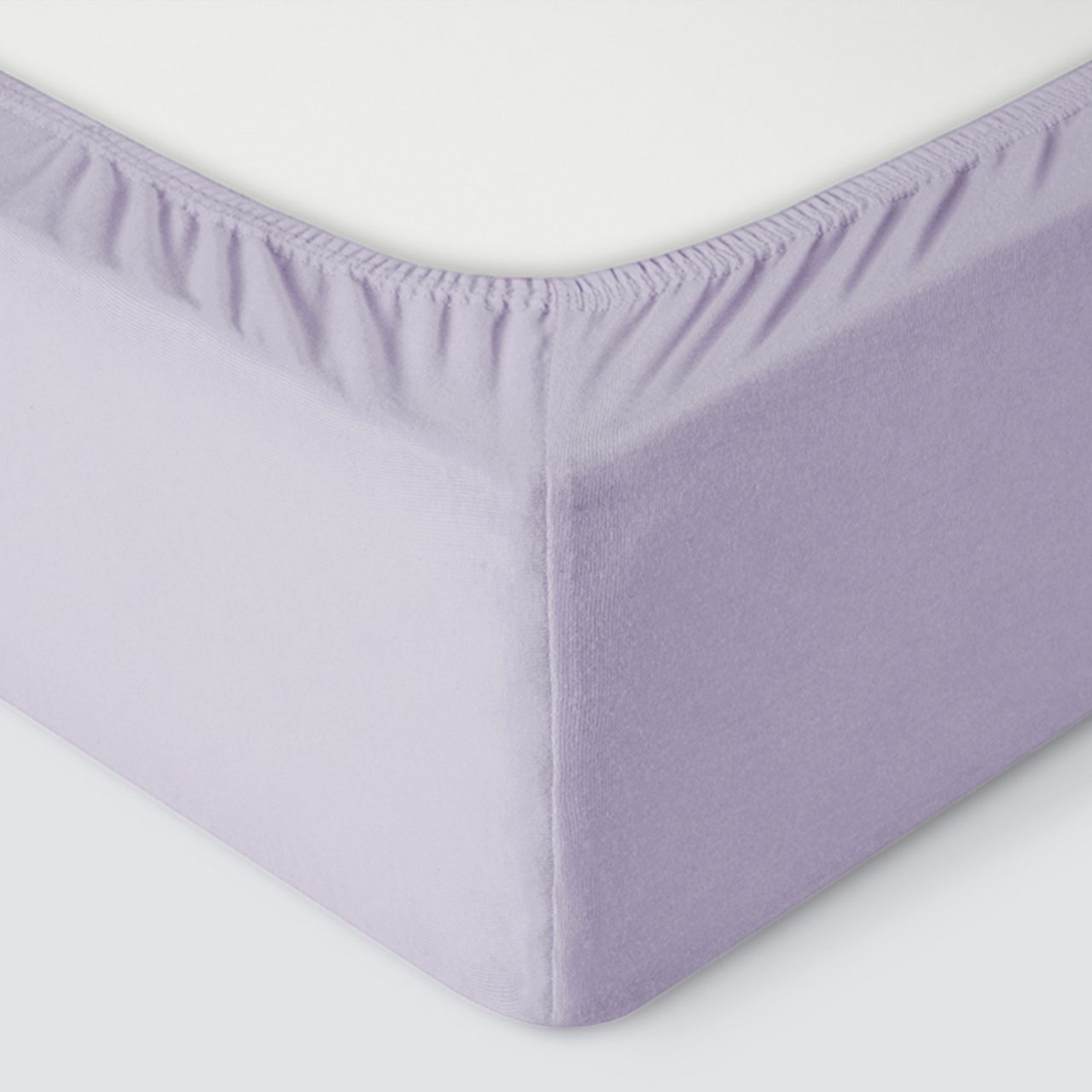 Простыня на резинке Трикотажная лиловая
